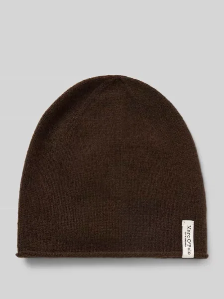 Czapka beanie z naszywką z logo z mieszanki wełny Marc O'polo