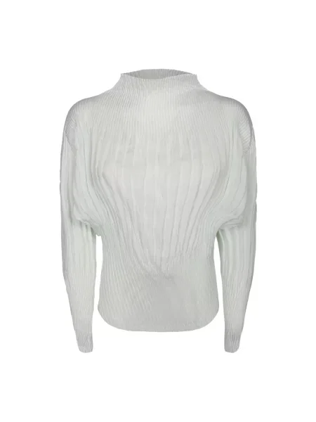 Bluzka Issey Miyake zamszowa plisowana zielona