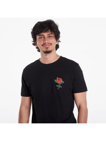 Mister Tee Tričko Rose zelená / ohnivá červená černá