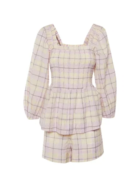 Pantaloni scurți Ganni în carouri