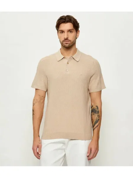 Tricou polo Michael Kors bej
