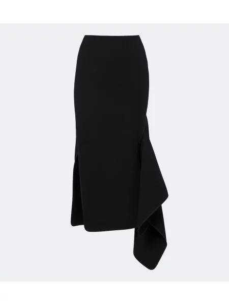 Fustă midi Maticevski drapată negru