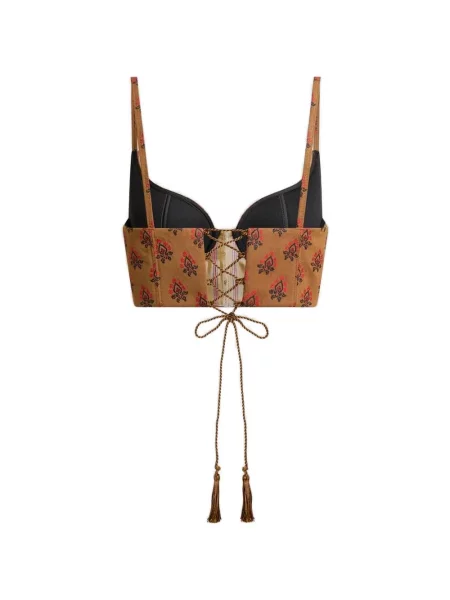 Top Etro cu broderie cu model floral