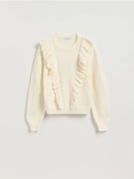 Reserved Pulover cu detalii cu volan nude