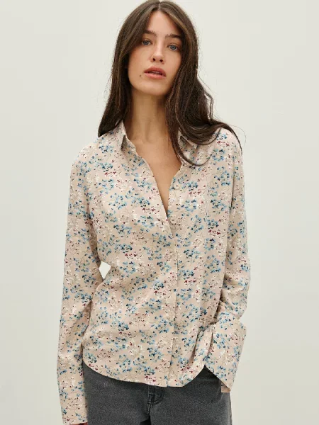 Рубашка Ricamare бежевая
