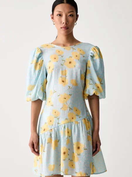 Never Fully Dressed rochie de vară cu vâscoză albastru