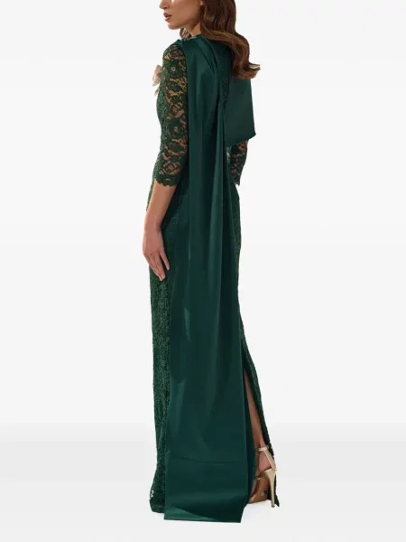 Rochie Silk Love & Lace de mătase verde