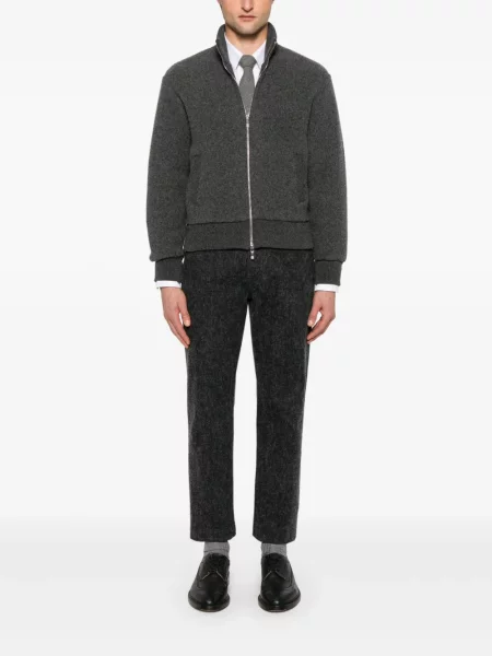 Geacă Thom Browne de lână gri