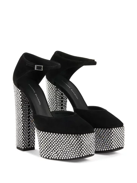 Sandale Giuseppe Zanotti cu platformă de cristal negru