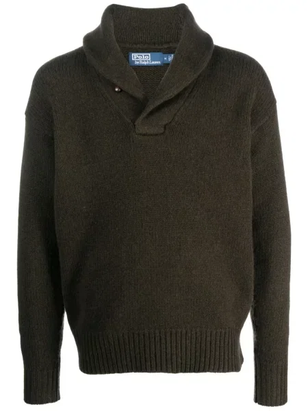 Fleece πουλόβερ Polo Ralph Lauren με στρογγυλή λαιμόκοψη με σχέδιο γκρι
