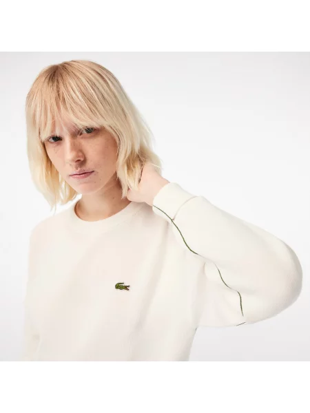 Свитер Lacoste с круглым вырезом белый