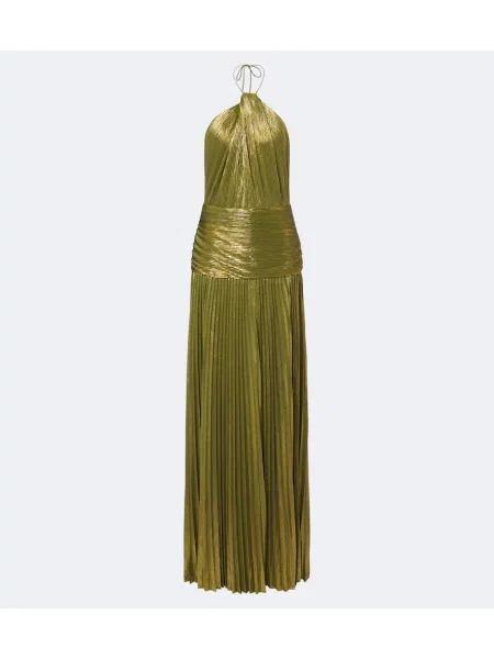 Rochie Retrofete cu gât halter verde