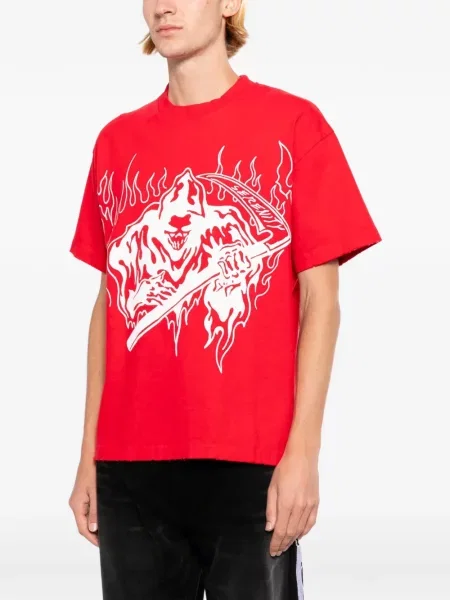 Tricou Warren Lotas cu imagine roșu
