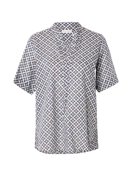 Marc O'Polo Bluză bleumarin / albastru deschis / galben alb