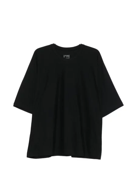 Tricou Homme Plisse Issey Miyake cu decolteu rotund negru