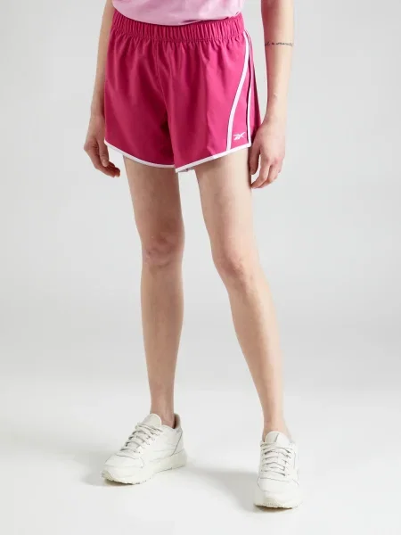 Reebok Pantaloni sport fucsia / alb roz