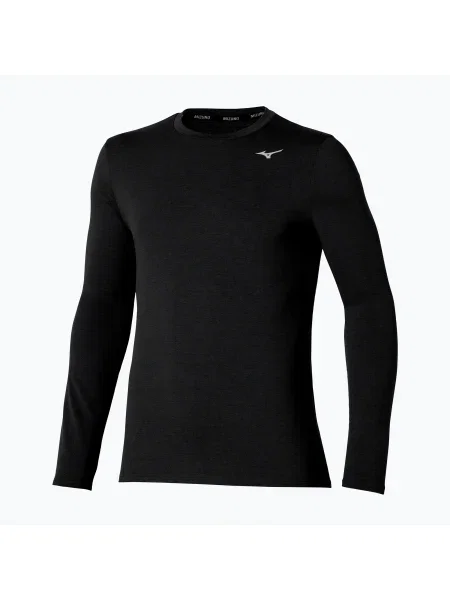 Tricou cu mânecă lungă Mizuno alergare negru