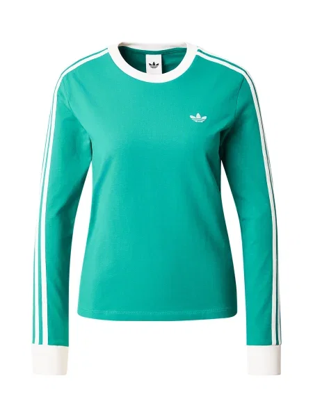 ADIDAS ORIGINALS Majica Long Sleeve Slim turkizna bela