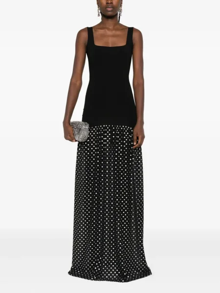 Rochie maxi Roserry cu buline de costum negru
