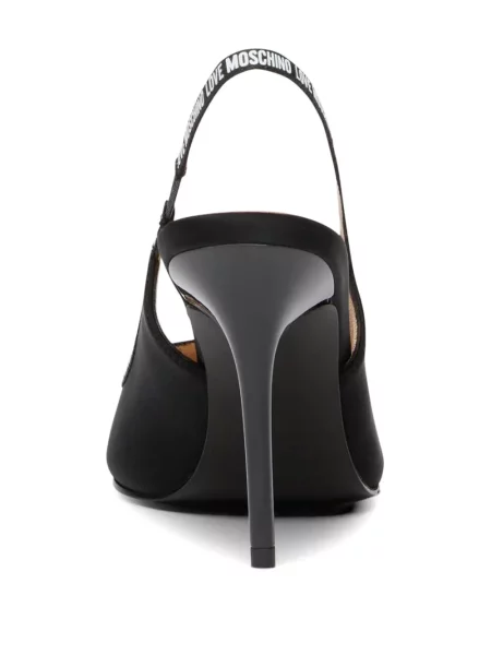 Pantofi cu toc Love Moschino slingback negru