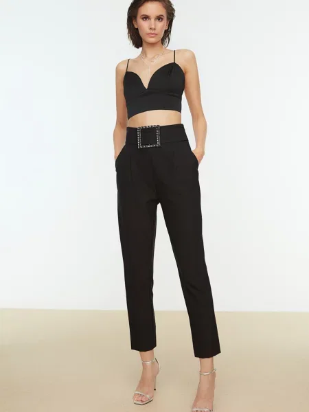 Панталон Trendyol камъни черно