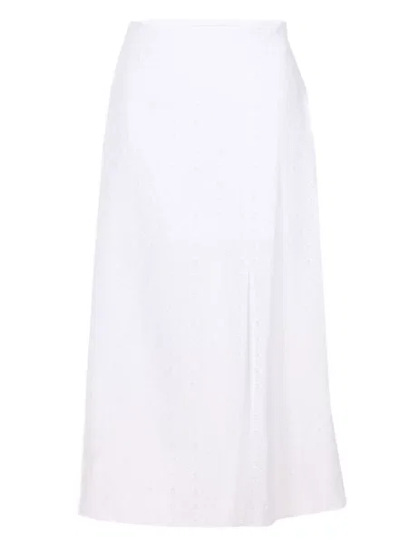Спідниця міді LadyLike текстиль білий