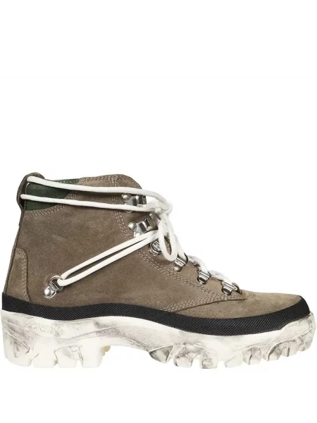 Botine Reese Cooper cu șireturi din dantelă verde