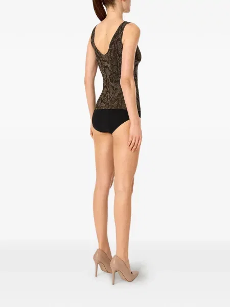 Top Wolford cu imagine maro