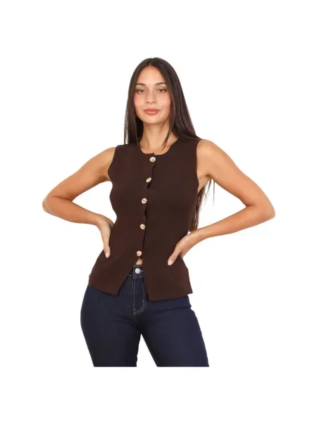 Vestă La Modeuse maro