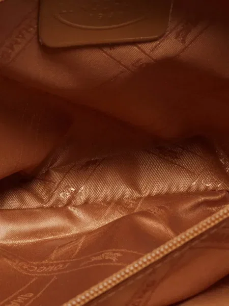 Geantă Longchamp din piele cu bretele maro