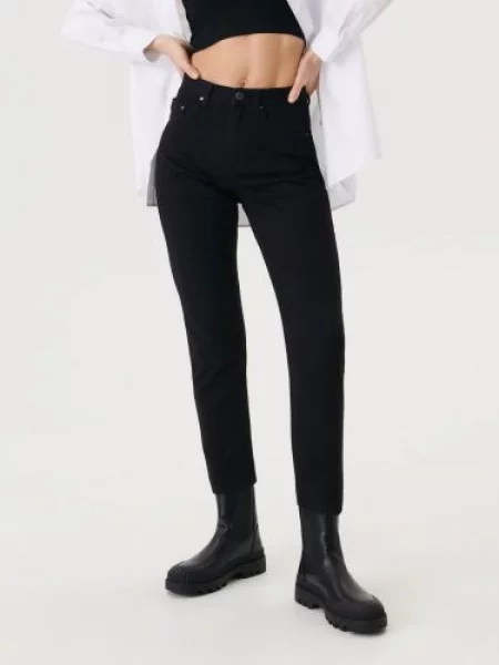 Sinsay Džíny mom high waist Černý