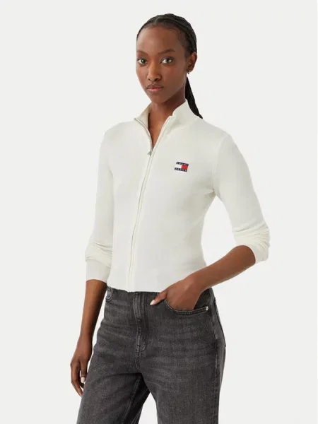 Kardigan Tommy Jeans bílý