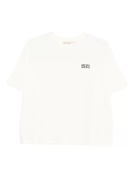 Haftowana koszulka The New Society biała