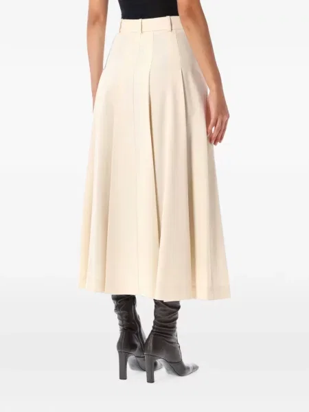 Fustă midi By Malene Birger în linie A alb
