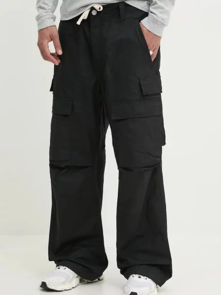 PURPLE BRAND pantaloni de WOVEN CARGO PANT barbati cu fason cargo negru