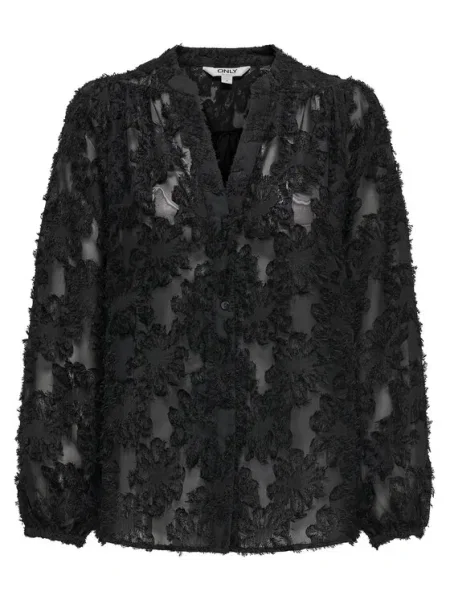 ONLY Blúz Korsa Oversize fekete