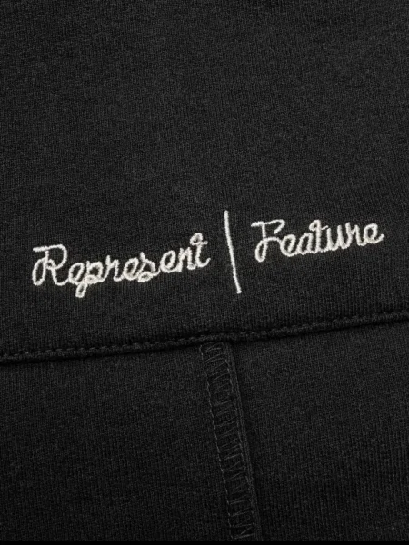 Pantaloni de trening Represent cu broderie negru