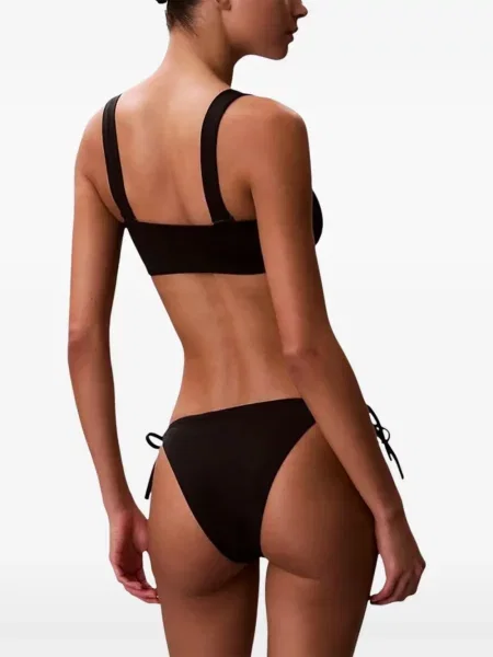 Bikini Calvin Klein Jeans cu imagine cu legături negru
