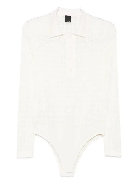 Body Pinko din dantelă alb