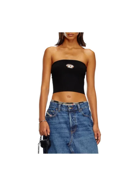 Top Diesel o krotszym kroju retro czarny