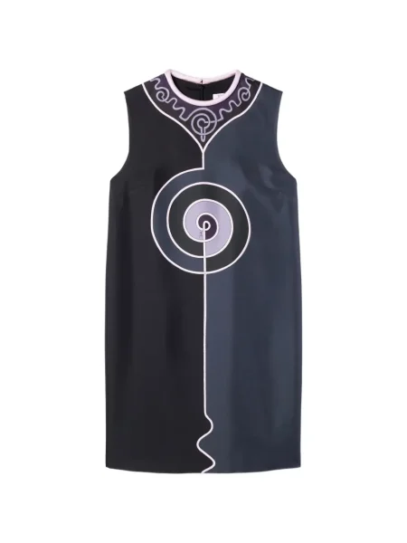 Rochie fără mâneci Pucci fără mâneci cu imagine de costum negru