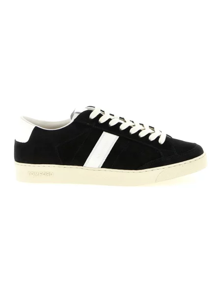 Sneakersy Tom Ford zamszowe czarne