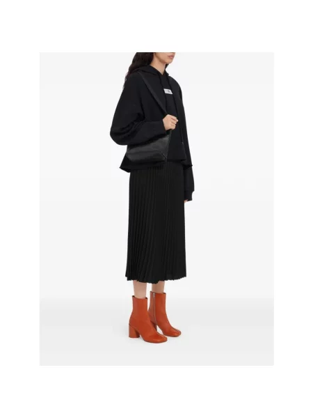 Bluza z kapturem Mm6 Maison Margiela z kapturem czarna