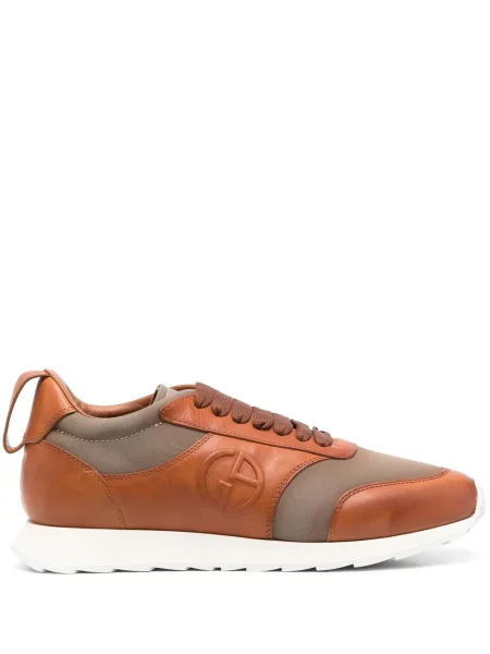 Sneakerși Giorgio Armani maro
