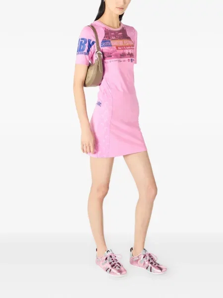 Rochie mini Marine Serre cu imagine roz