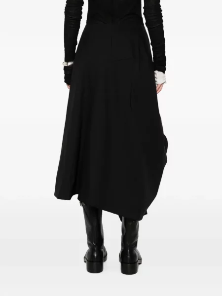 Fustă Comme Des Garçons asimetrică drapată negru