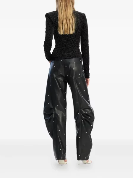 Pantaloni cargo Rotate Birger Christensen cu tepi negru