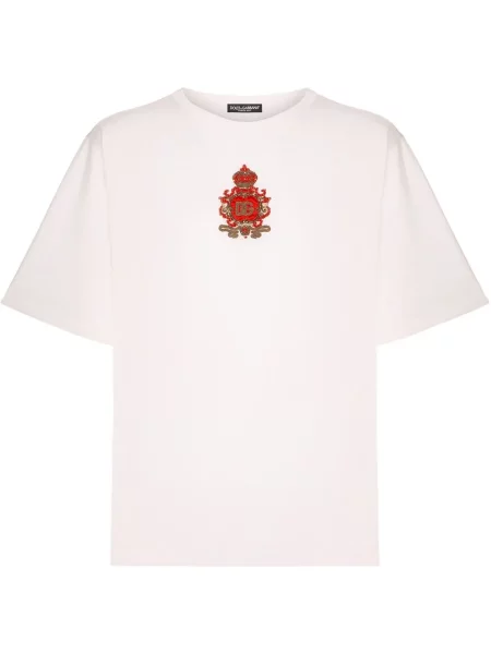 Tricou Dolce & Gabbana de mătase alb
