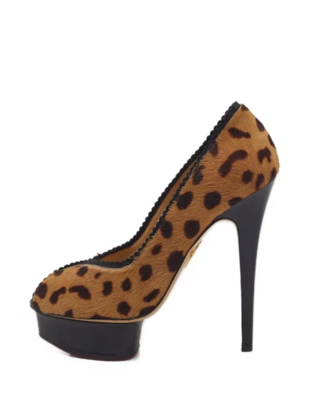 Γοβάκια Charlotte Olympia με πλατφόρμα με σχέδιο με λεοπαρ μοτιβο καφέ