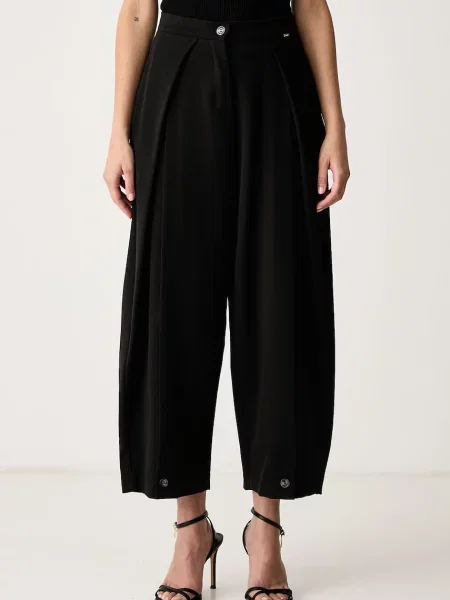 Gaudi pantaloni de costum pentru femei cu vâscoză negru
